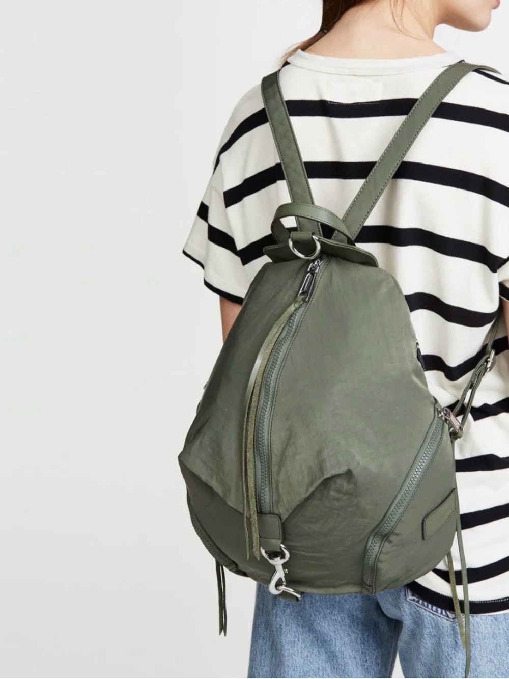 Rebecca Minkoff Julian Nylon Backpack in Olive - Picture 2 of 14